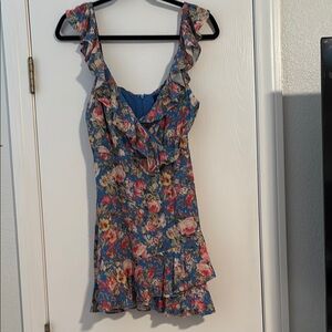 MAJORELLE Floral Ruffle Dress
